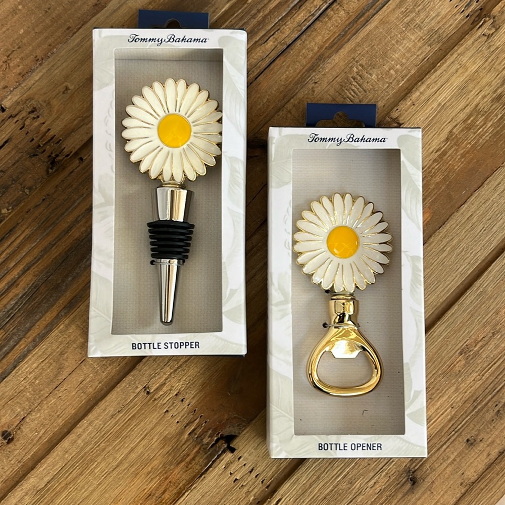 🌼 New Tommy Bahama Bottle Stopper and Bottle Opener